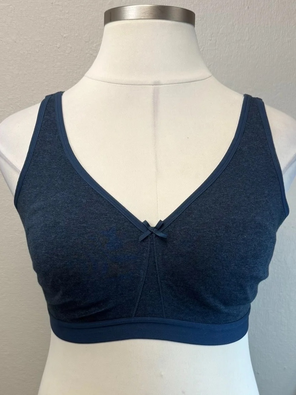 AISILIN Blue Wireless Cotton Seamless Bra - Size 38G